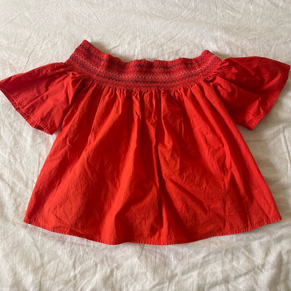 ORANGE OFF THE SHOULDER TOP
